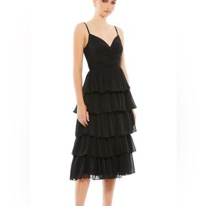 IEENA FOR MAC DUGGAL Ruffle Tiered Sleeveless Midi Dress, size 8